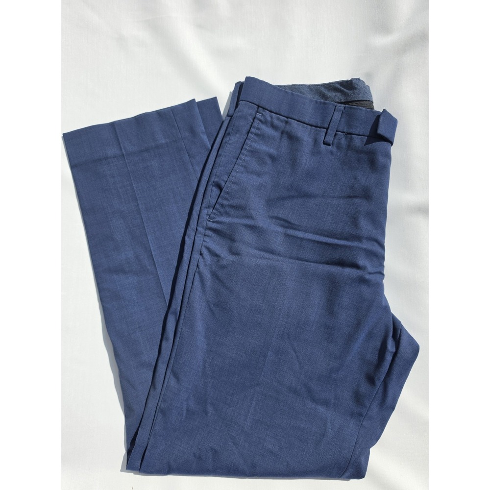 Banana Republic Men's 32x30 Slim Fit Blue Wool Blend Dress Pants Trousers Office